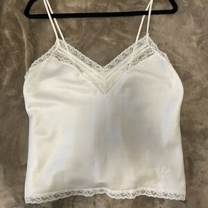 Christian Dior Vintage Cream Lace Detail Top